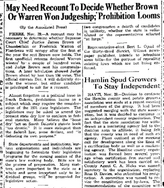 other Newspaper clipping from Nov 29, 1930 5887834