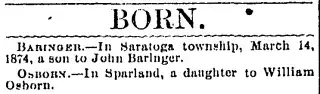 other Newspaper clipping from Apr 4, 1874 5887873