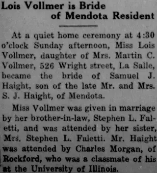 Marriage Newspaper clipping from Jan 7, 1937 5888314
