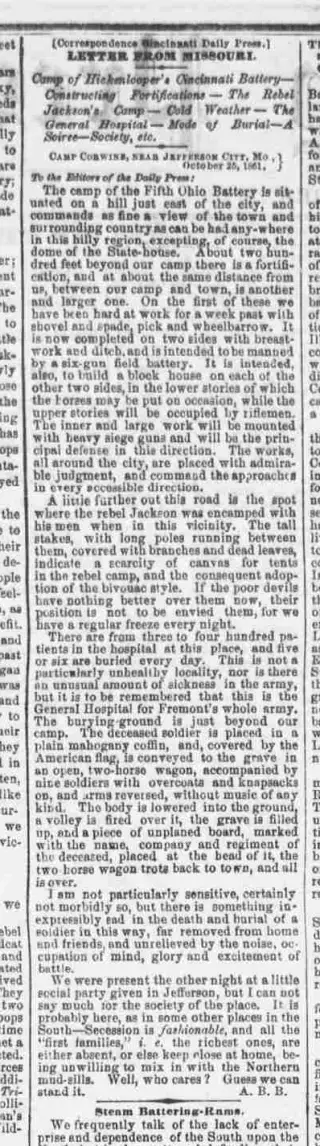 other Newspaper clipping from Oct 28, 1861 5888664