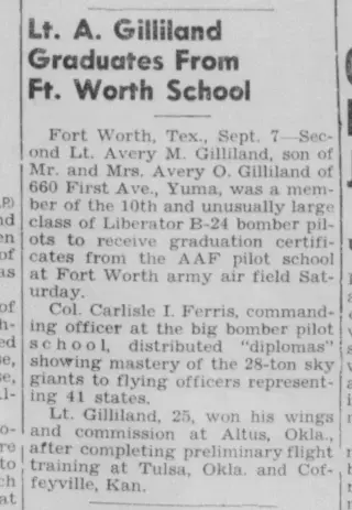 other Newspaper clipping from Sep 7, 1943 5890585