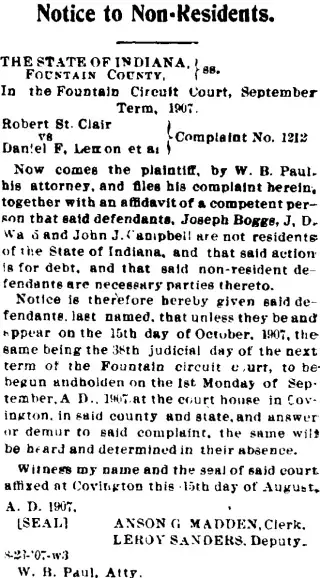 other Newspaper clipping from Aug 30, 1907 5890753