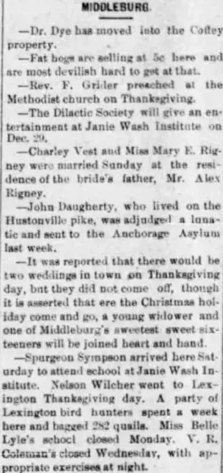General news Newspaper clipping from Dec 2, 1892 5891150