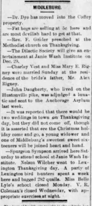 General news Newspaper clipping from Dec 2, 1892 5891157