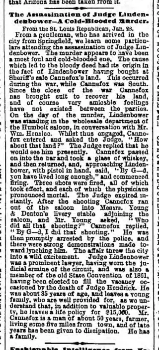 Murders Newspaper clipping from Jan 31, 1871 5891695