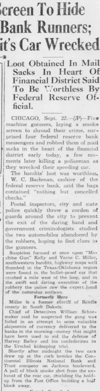 other Newspaper clipping from Sep 22, 1933 5892304