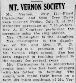 Marriage Newspaper clipping from Jul 14, 1925 5892942