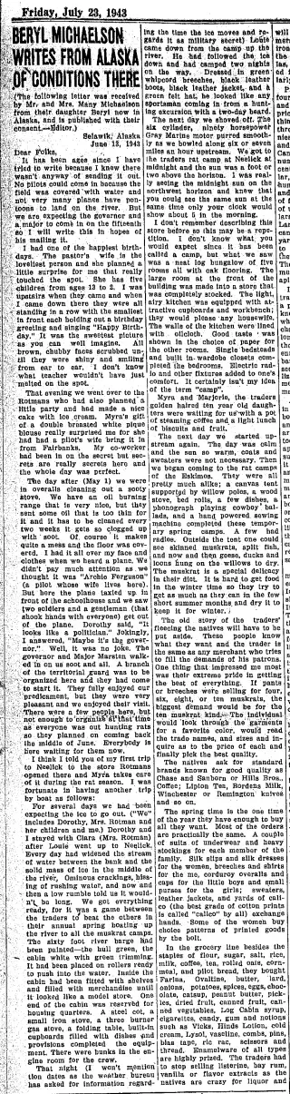 other Newspaper clipping from Jul 23, 1943 5893017