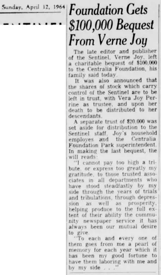 other Newspaper clipping from Apr 12, 1964 5893683