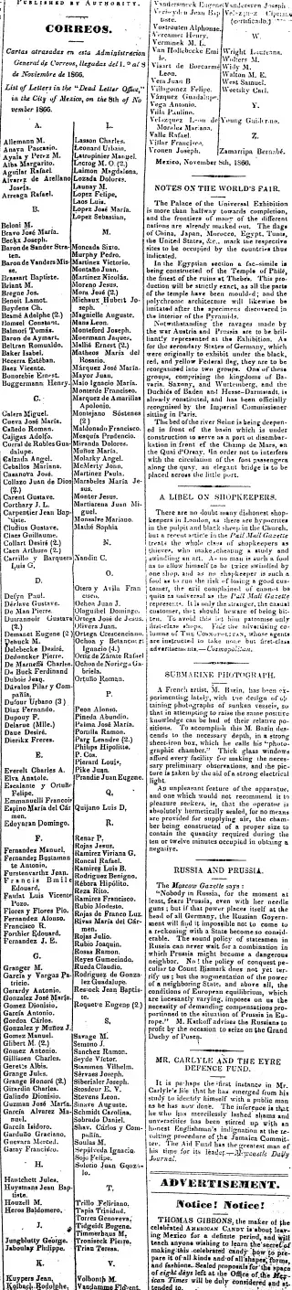 other Newspaper clipping from Nov 19, 1866 5894368