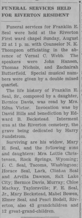 other Newspaper clipping from Aug 27, 1937 5895548