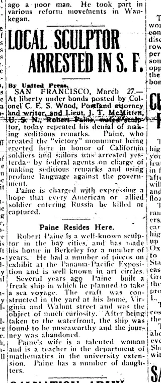 other Newspaper clipping from Mar 27, 1919 5895610