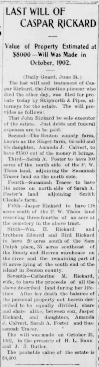 other Newspaper clipping from Jun 27, 1903 5896046