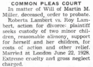 Divorce Newspaper clipping from Sep 21, 1956 5896866