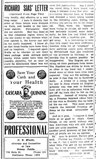 Military Newspaper clipping from Nov 9, 1917 5897429