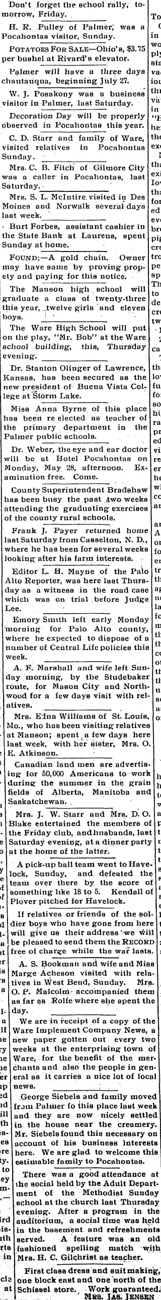 other Newspaper clipping from May 17, 1917 5898319
