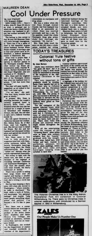 other Newspaper clipping from Dec 18, 1974 5898444