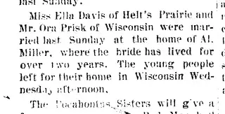 Marriage Newspaper clipping from Nov 15, 1901 5898570