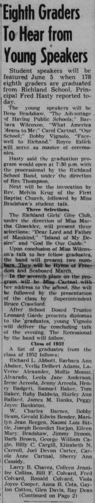other Newspaper clipping from Apr 29, 1952 5898908