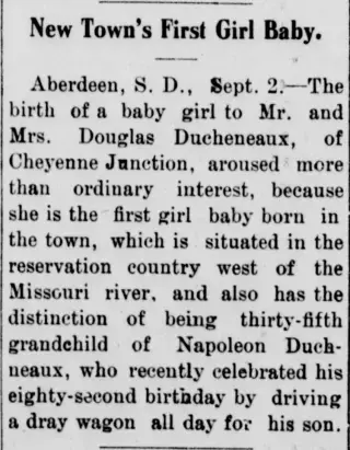 Birth Newspaper clipping from Sep 13, 1912 5899654
