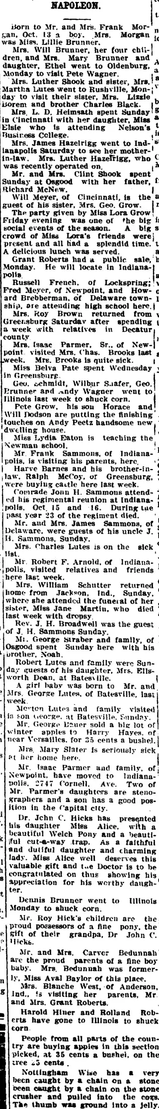 Birth Newspaper clipping from Oct 22, 1913 5900103