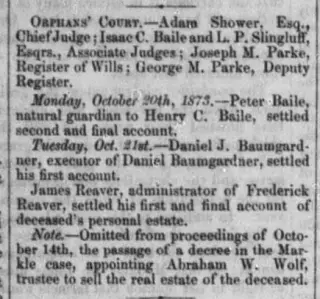 other Newspaper clipping from Oct 25, 1873 5900660