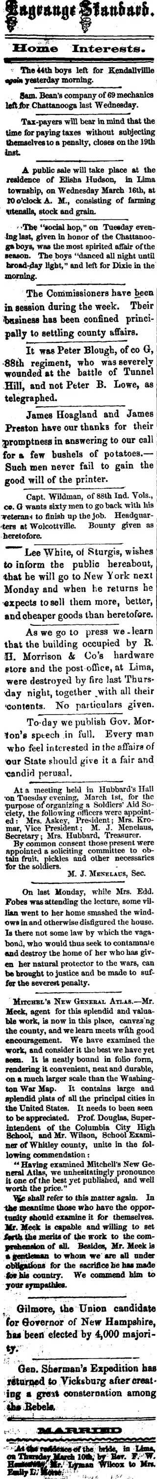 other Newspaper clipping from Mar 12, 1864 5903336