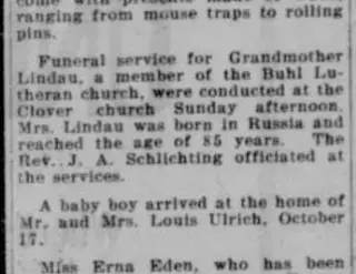 other Newspaper clipping from Nov 11, 1920 5903447