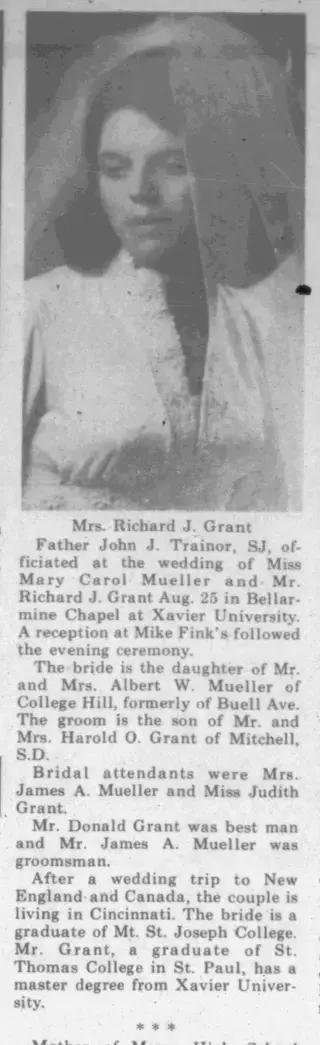 Marriage Newspaper clipping from Oct 3, 1973 5904306