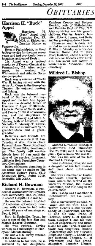 other Newspaper clipping from Dec 28, 2003 5905047