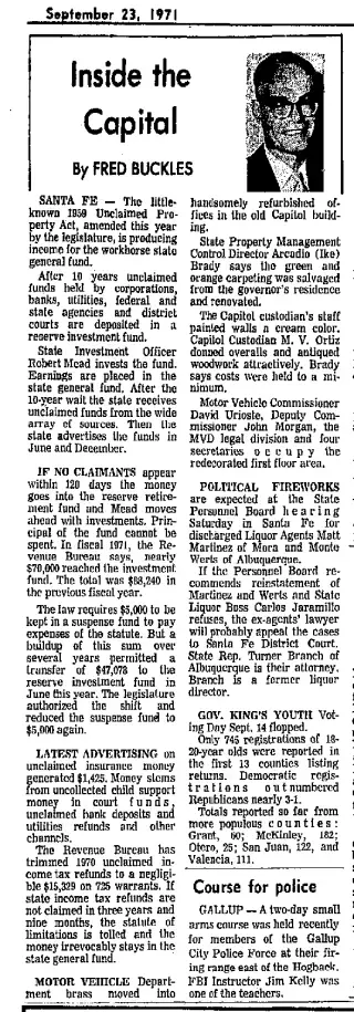 other Newspaper clipping from Sep 23, 1971 5905397