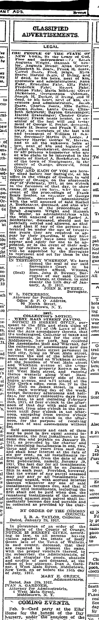 other Newspaper clipping from Feb 9, 1917 5905501