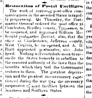 General news Newspaper clipping from May 17, 1865 5906347
