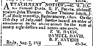 other Newspaper clipping from Aug 30, 1860 5907462