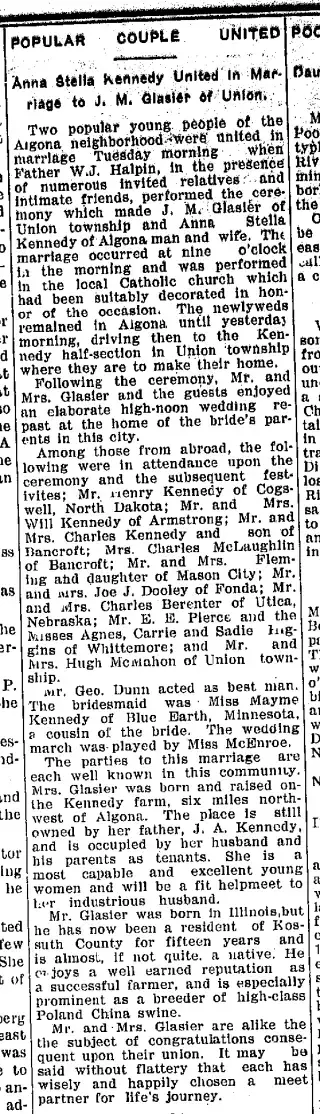 Marriage Newspaper clipping from Oct 21, 1909 5907714