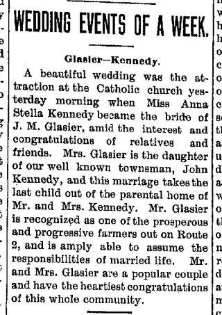 Marriage Newspaper clipping from Oct 20, 1909 5907734