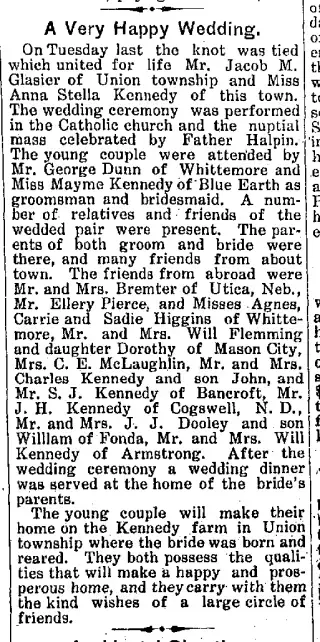 Marriage Newspaper clipping from Oct 22, 1909 5907772