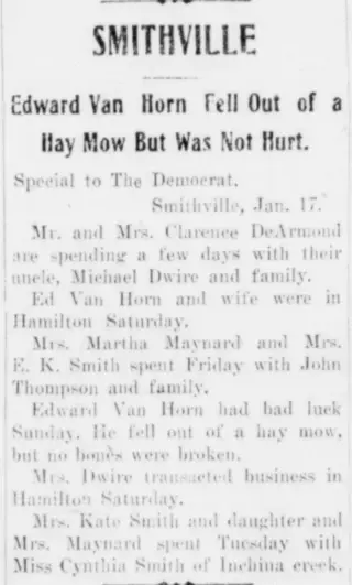 General news Newspaper clipping from Jan 17, 1905 5907799