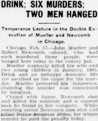 Crime Newspaper clipping from Feb 17, 1906 5909257