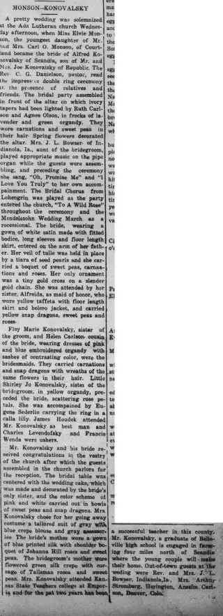 Marriage Newspaper clipping from May 19, 1938 5909319