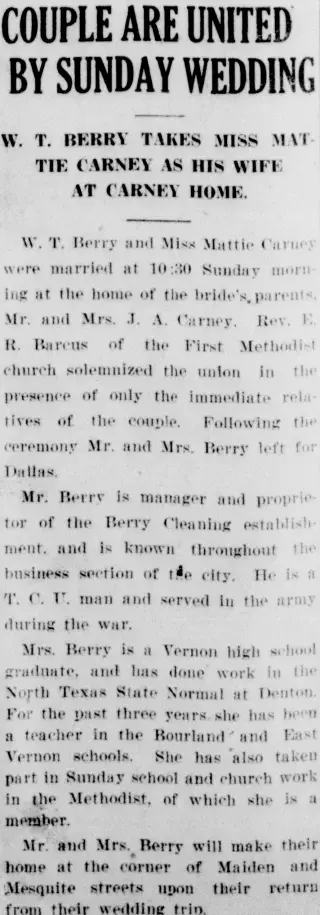 other Newspaper clipping from Jun 8, 1920 5911708