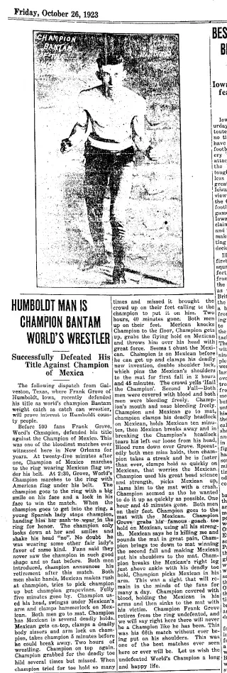 other Newspaper clipping from Oct 26, 1923 5911938