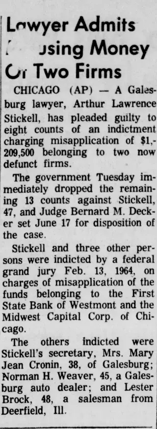 other Newspaper clipping from May 6, 1965 5912162