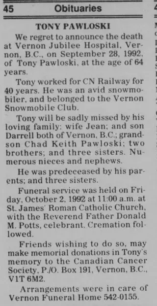 other Newspaper clipping from Oct 25, 1992 5912293