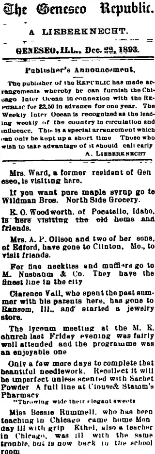 other Newspaper clipping from Dec 22, 1893 5915977
