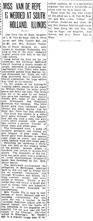Marriage Newspaper clipping from Jul 19, 1924 5917282