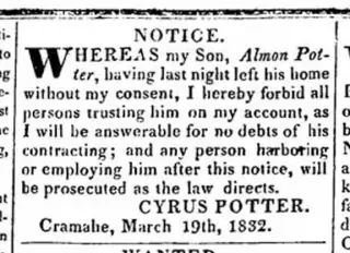 other Newspaper clipping from Mar 31, 1832 5918236
