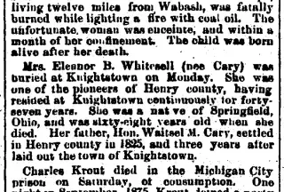 Obituary Newspaper clipping from May 7, 1879 5918960
