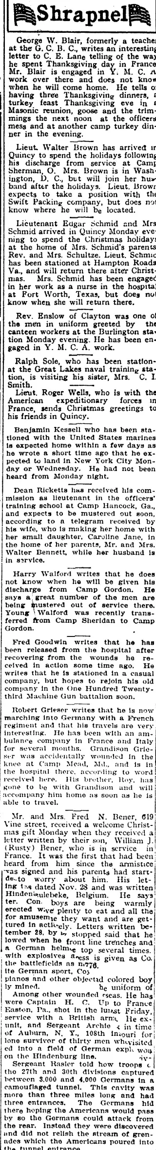 other Newspaper clipping from Dec 24, 1918 5920220