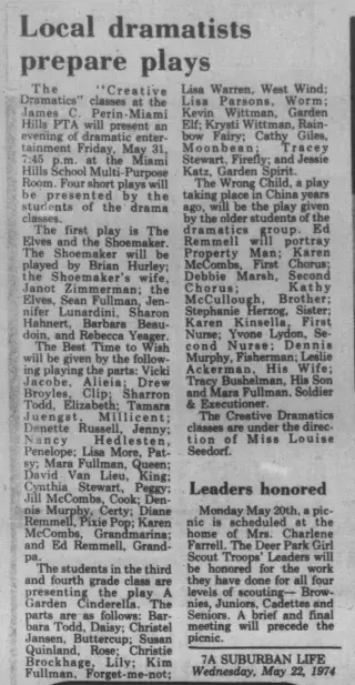 other Newspaper clipping from May 22, 1974 5920311